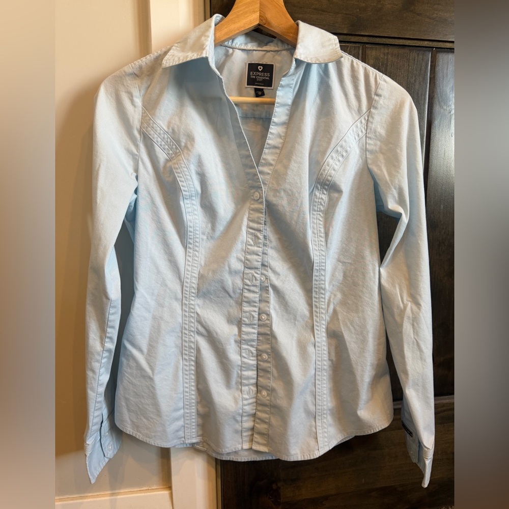 Express Sky Blue Essential Shirt